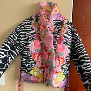 🍧❄️Desigual x Maria Escote belted puffer coat like new